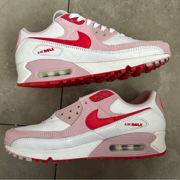 Nike Air Max 90 Love Letter sneakers pink white red 9 - Picture 1 of 8